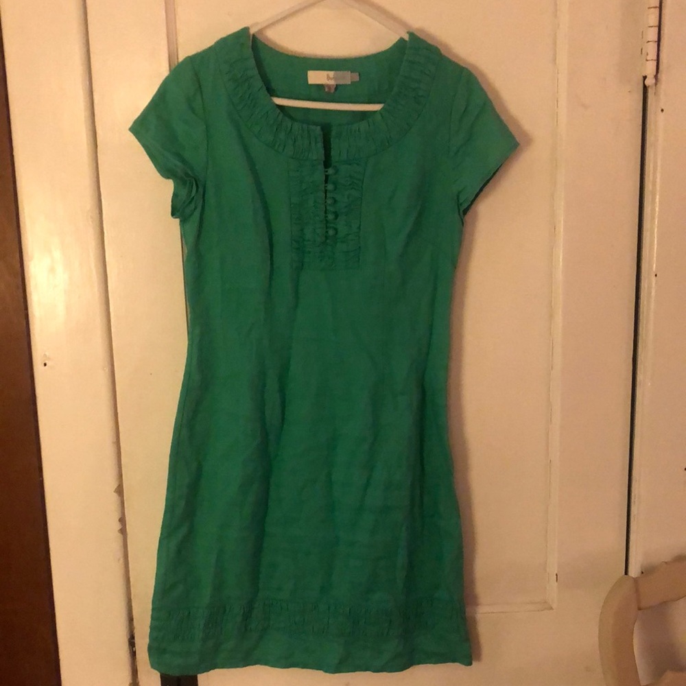 Boden Kelly green 100% linen dress 4